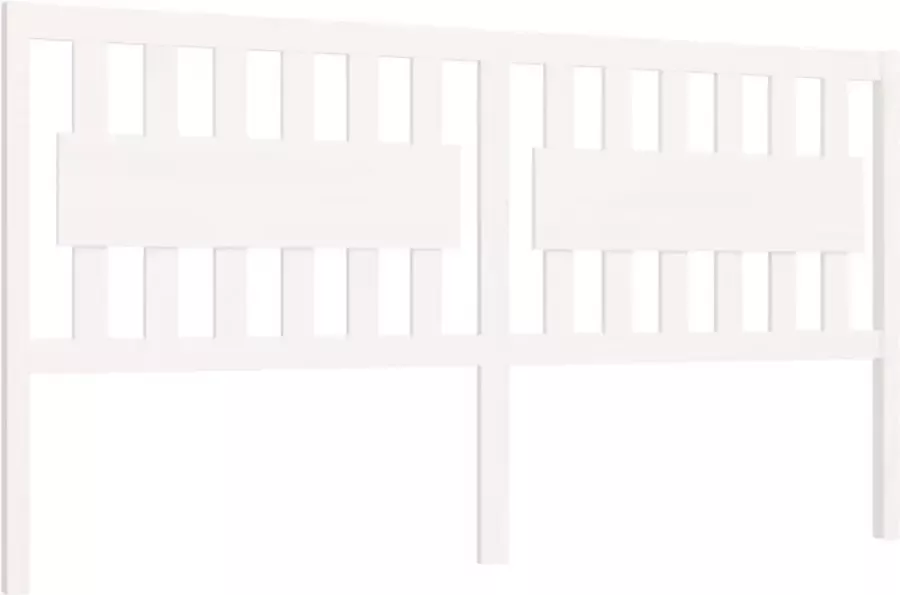 Maison Exclusive Hoofdbord 185 5x4x100 cm massief grenenhout wit - Foto 3