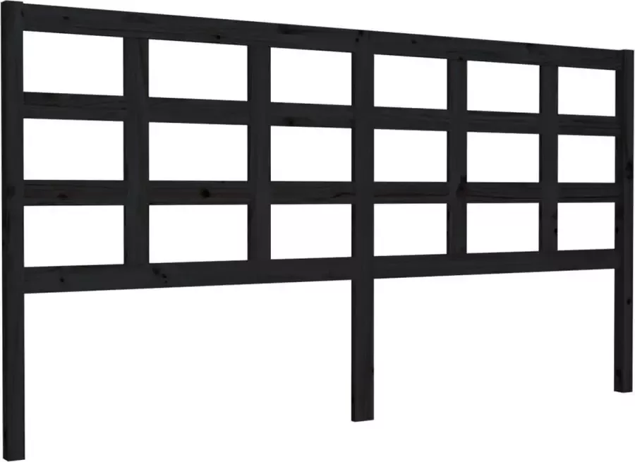 Maison Exclusive Hoofdbord 185 5x4x100 cm massief grenenhout zwart - Foto 6