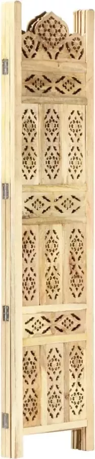 Maison Exclusive Kamerscherm 3 panelen handgesneden 120x165 cm massief mangohout - Foto 1