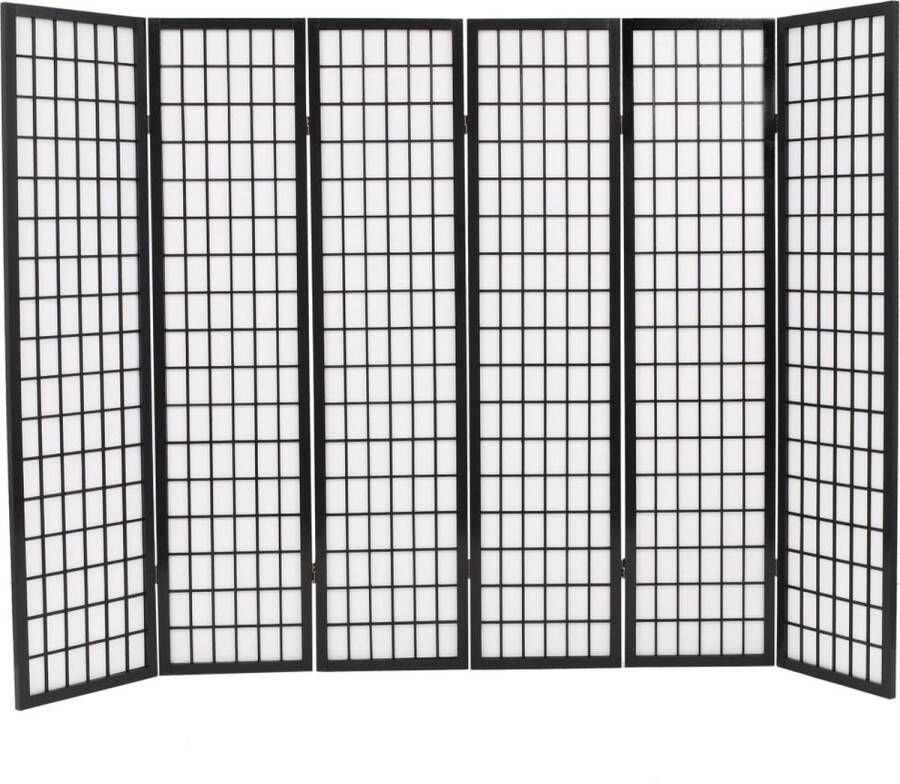 Maison Exclusive Kamerscherm inklapbaar Japanse stijl 240x170 cm zwart