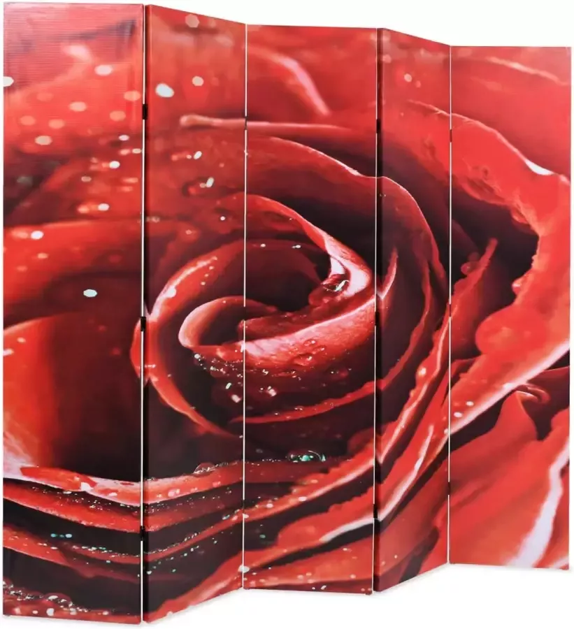 Maison Exclusive Kamerscherm inklapbaar roos 200x170 cm rood