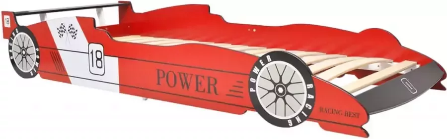 Maison Exclusive Kinderbed raceauto rood 90x200 cm