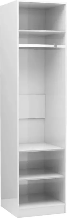 Maison Exclusive Kledingkast 50x50x200 cm bewerkt hout hoogglans wit