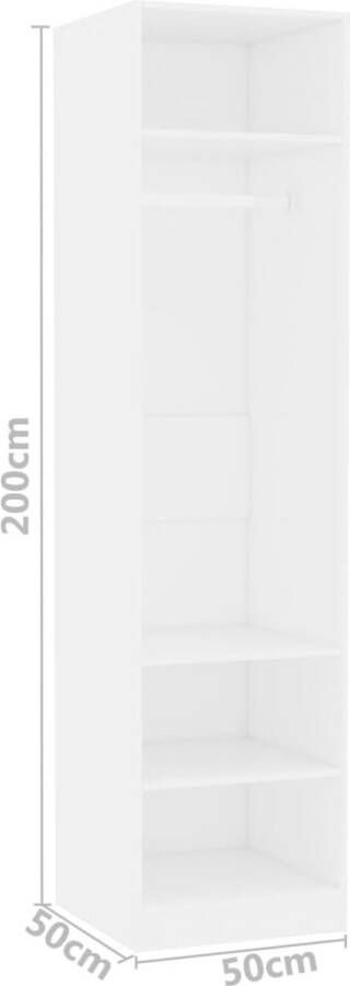 Maison Exclusive Kledingkast 50x50x200 cm bewerkt hout wit