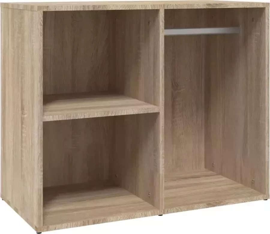 Maison Exclusive Kledingkast 80x40x65 cm bewerkt hout sonoma eikenkleurig