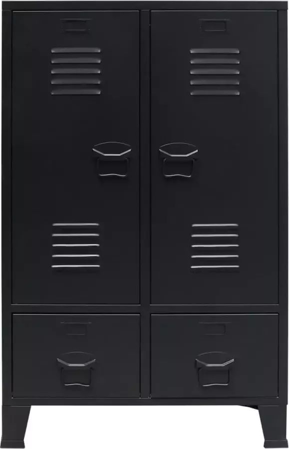 Maison Exclusive Kledingkast industriële stijl 67x35x107 cm metaal zwart