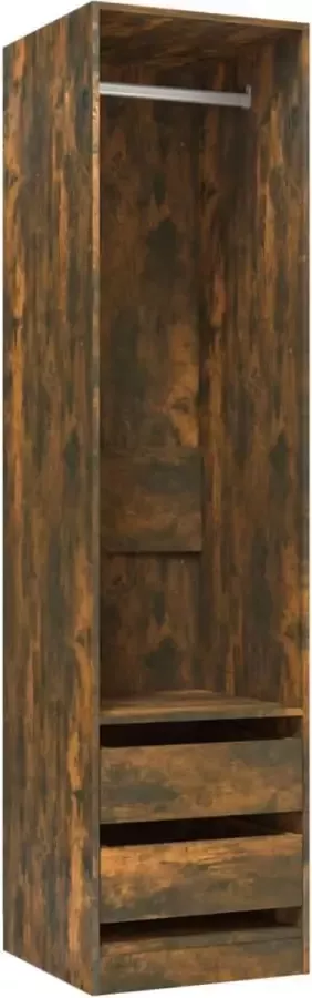 Maison Exclusive Kledingkast met lades 50x50x200 cm bewerkt hout gerookt eiken