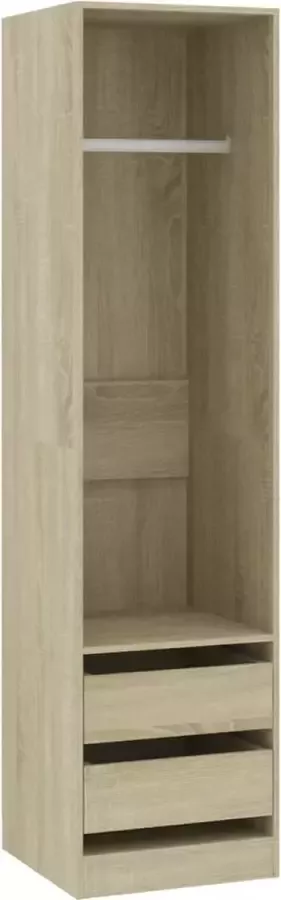 Maison Exclusive Kledingkast met lades 50x50x200 cm spaanplaat sonoma eikenkleur