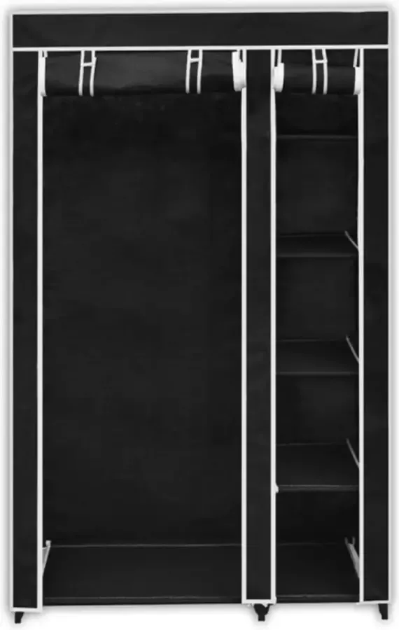 Maison Exclusive Kledingkast opvouwbaar 110x45x175 cm zwart