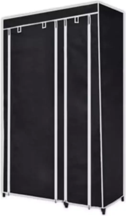 Maison Exclusive Kledingkasten 2 st stof zwart
