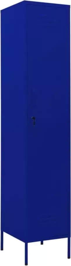 Maison Exclusive Lockerkast 35x46x180 cm staal marineblauw