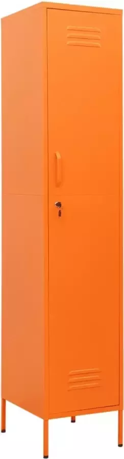 Maison Exclusive Lockerkast 35x46x180 cm staal oranje