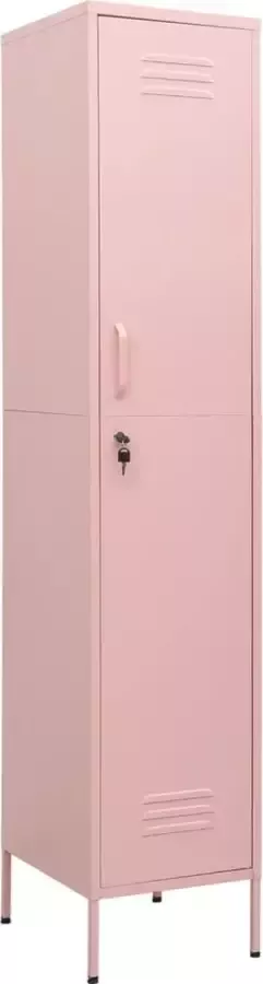 Maison Exclusive Lockerkast 35x46x180 cm staal roze