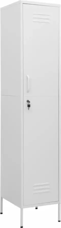 Maison Exclusive Lockerkast 35x46x180 cm staal wit