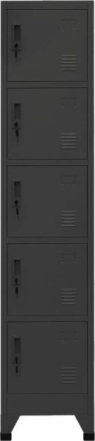 Maison Exclusive Lockerkast 38x40x180 cm staal antracietkleurig