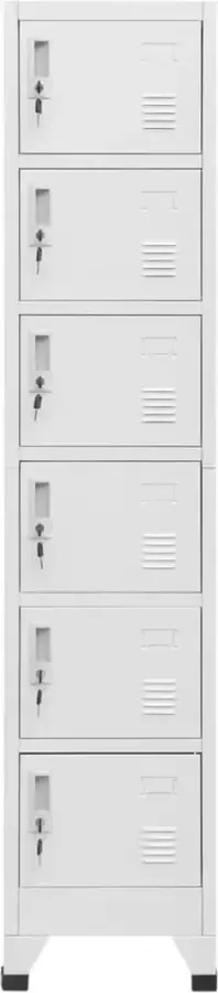 Maison Exclusive Lockerkast 38x40x180 cm staal lichtgrijs