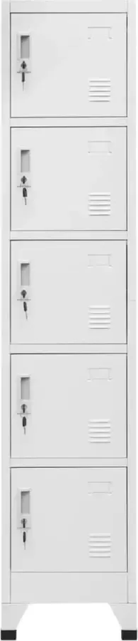 Maison Exclusive Lockerkast 38x40x180 cm staal lichtgrijs