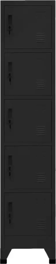 Maison Exclusive Lockerkast 38x40x180 cm staal zwart