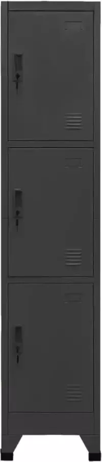 Maison Exclusive Lockerkast 38x45x180 cm staal antracietkleurig - Foto 1