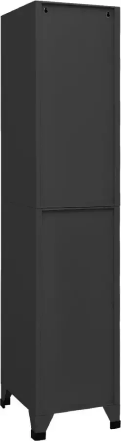 Maison Exclusive Lockerkast 38x45x180 cm staal antracietkleurig - Foto 3
