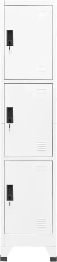 Maison Exclusive Lockerkast 38x45x180 cm staal wit