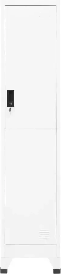 Maison Exclusive Lockerkast 38x45x180 cm staal wit