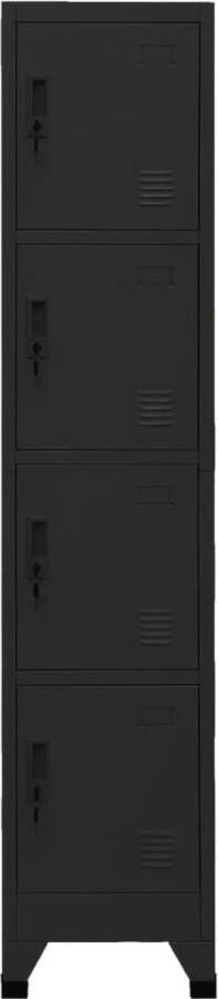 Maison Exclusive Lockerkast 38x45x180 cm staal zwart