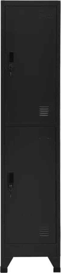 Maison Exclusive Lockerkast 38x45x180 cm staal zwart