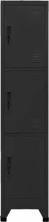 Maison Exclusive Lockerkast 38x45x180 cm staal zwart - Foto 1