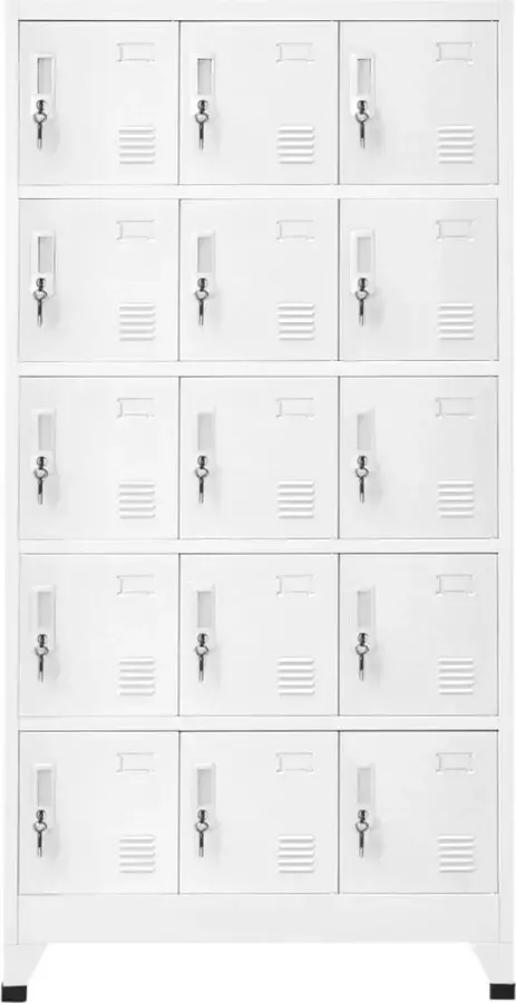 Maison Exclusive Lockerkast 90x40x180 cm staal lichtgrijs - Foto 2
