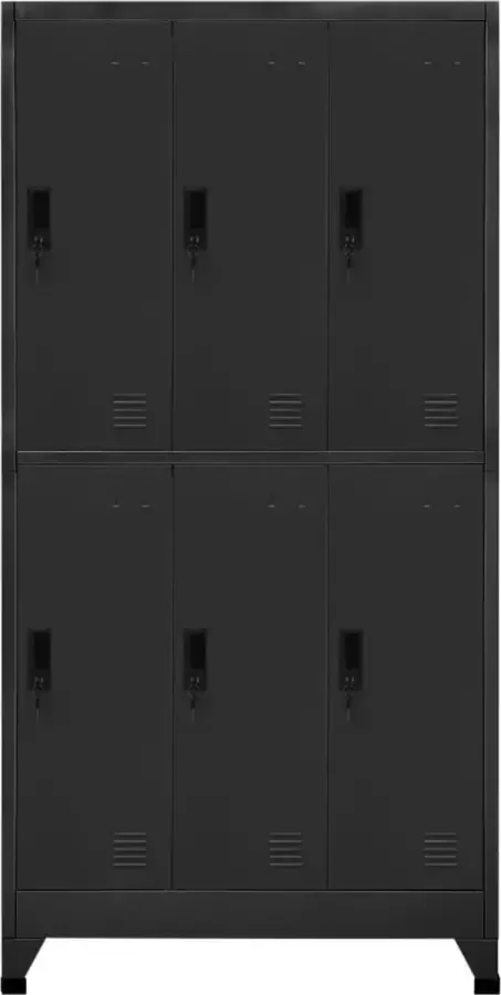 Maison Exclusive Lockerkast 90x45x180 cm staal antracietkleurig - Foto 2