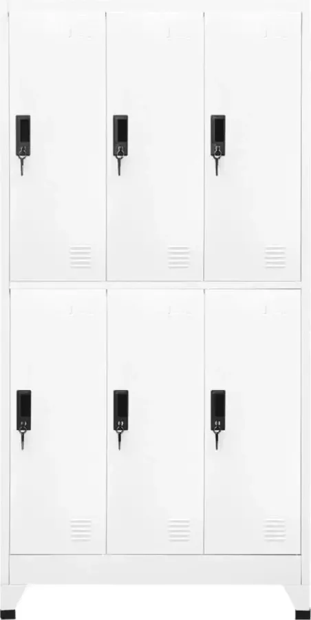Maison Exclusive Lockerkast 90x45x180 cm staal wit - Foto 2
