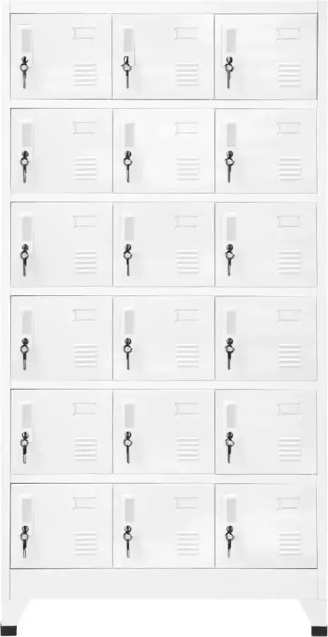 Maison Exclusive Lockerkast met 18 vakken 90x40x180 cm metaal
