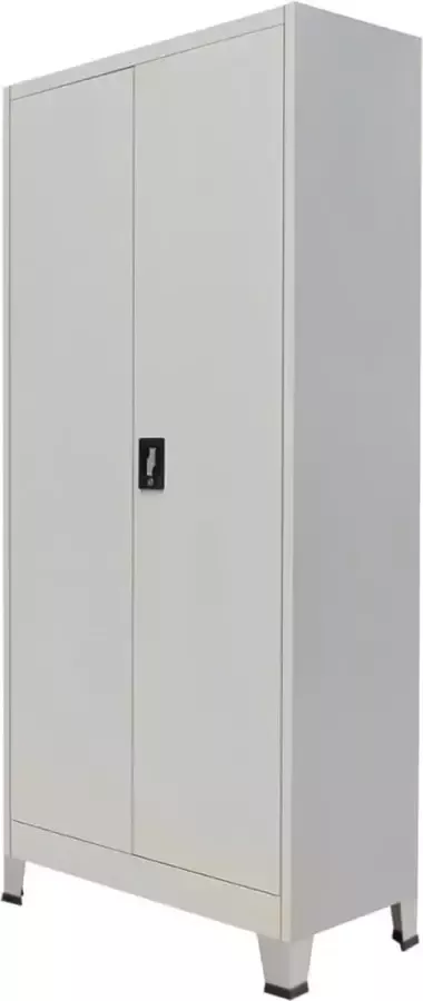 Maison Exclusive Lockerkast met 2 deuren 90x40x180 cm staal grijs