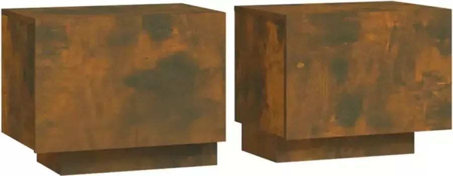 Maison Exclusive Nachtkastje 100x35x40 cm bewerkt hout gerookt eikenkleurig