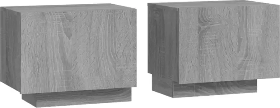Maison Exclusive Nachtkastje 100x35x40 cm bewerkt hout grijs sonoma eikenkleurig