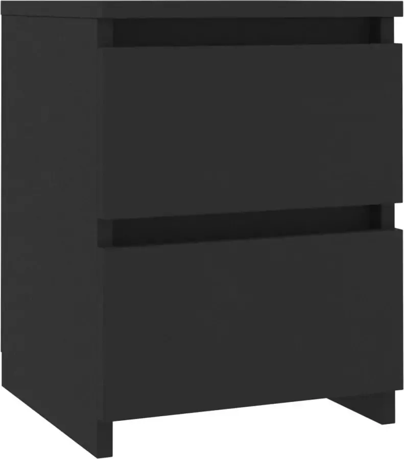 Maison Exclusive Nachtkastje 30x30x40 cm bewerkt hout zwart