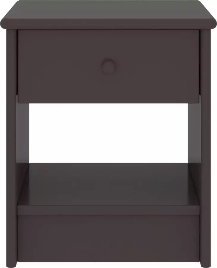 Maison Exclusive Nachtkastje 35x30x40 cm massief grenenhout donkerbruin - Foto 2