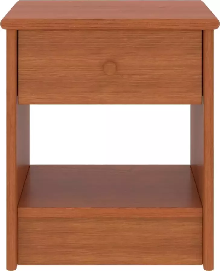 Maison Exclusive Nachtkastje 35x30x40 cm massief grenenhout honingbruin