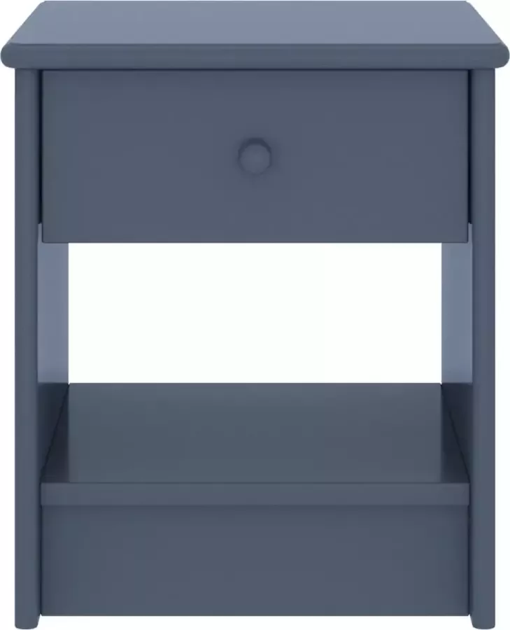 Maison Exclusive Nachtkastje 35x30x40 cm massief grenenhout lichtgrijs