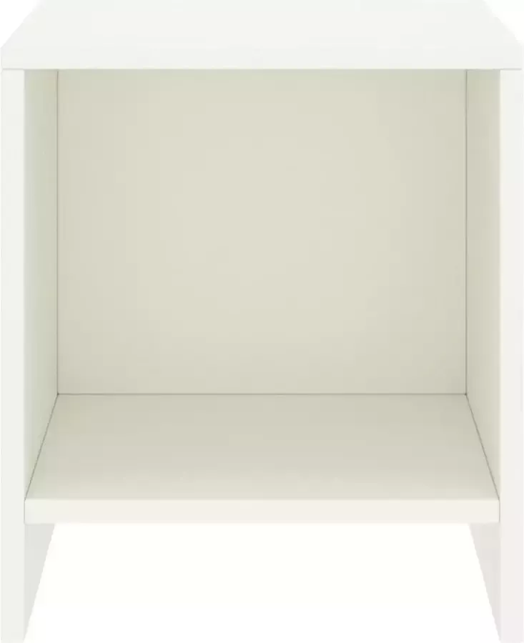 Maison Exclusive Nachtkastje 35x30x40 cm massief grenenhout wit