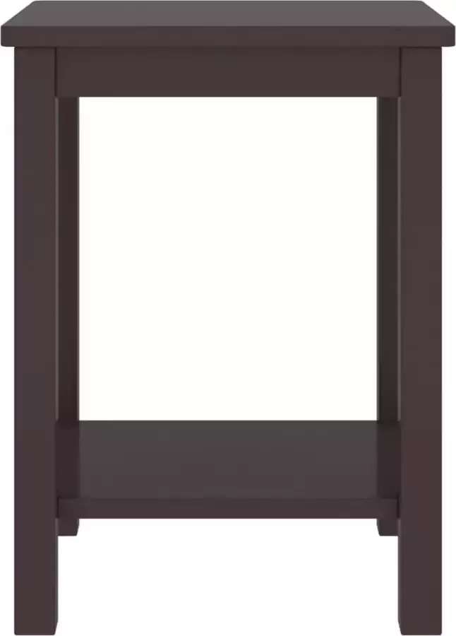 Maison Exclusive Nachtkastje 35x30x47 cm massief grenenhout donkerbruin