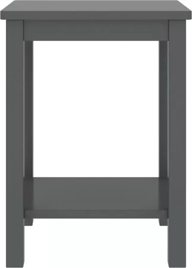 Maison Exclusive Nachtkastje 35x30x47 cm massief grenenhout donkergrijs