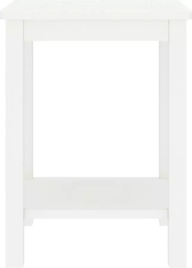 Maison Exclusive Nachtkastje 35x30x47 cm massief grenenhout wit