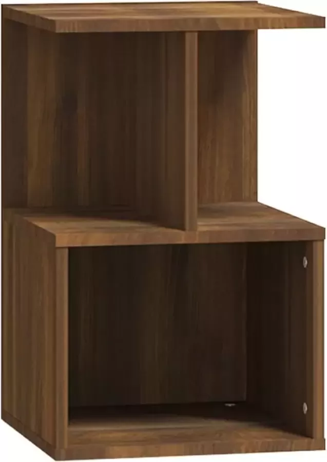 Maison Exclusive Nachtkastje 35x35x55 cm bewerkt hout bruineikenkleurig