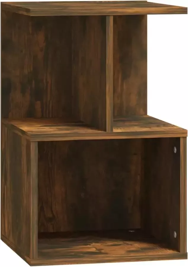 Maison Exclusive Nachtkastje 35x35x55 cm bewerkt hout gerookt eikenkleurig