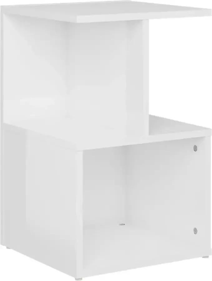 Maison Exclusive Nachtkastje 35x35x55 cm spaanplaat hoogglans wit