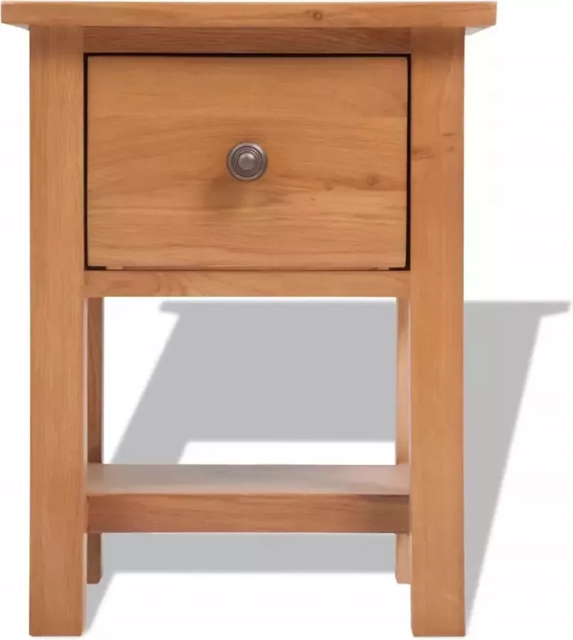 Maison Exclusive Nachtkastje 36x30x47 cm massief eikenhout - Foto 2