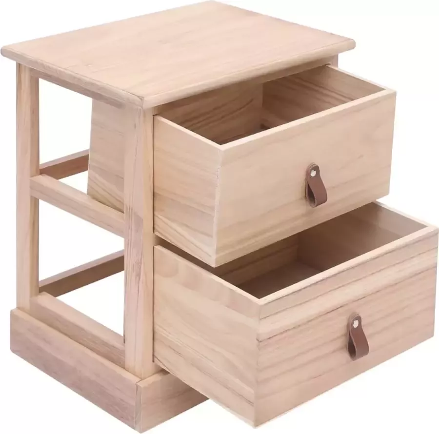 Maison Exclusive Nachtkastje 38x28x45 cm paulowniahout