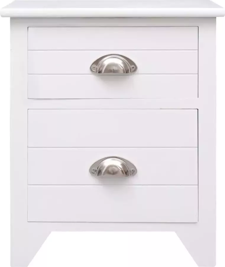 Maison Exclusive Nachtkastje 38x28x45 cm paulowniahout wit